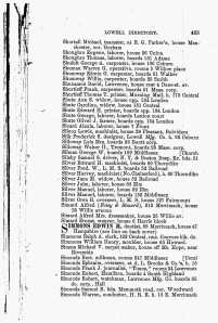 1884 Lowell City Directory