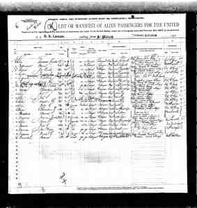 From Ancestry.com, this ship's manifest lists immigrants arriving to the port of Boston from Portugal's Azores Islands.