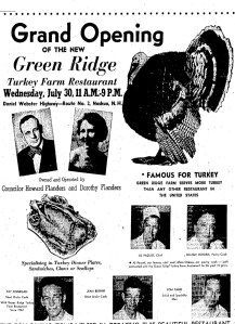 Green Ridge Turkey Farm Restaurant Ad