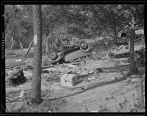From the Aftermath of the 1938 New England Hurricane:  Storm Debris (Courtesy of the Boston Public Library, Leslie Jones Collection)