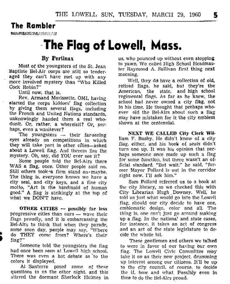 Lowell Sun 1960 Flag