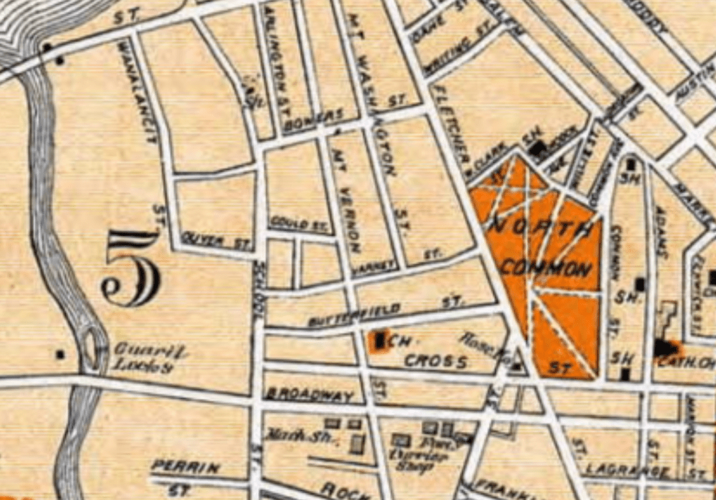 Map of Lowell's Acre Neighborhood